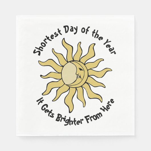 Winterzonnewende gedicht servet (Voorkant)