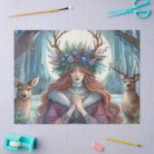 Winterzonnewende Godin Bos-Themaborden zakdoekjes Tissuepapier (Craft)