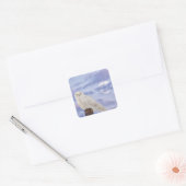 Winterzonnewende Vierkante Sticker (Envelop)
