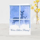 Winterzonnewende Zegeningen Kaart (Gele Bloem)