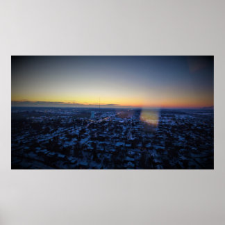 Winterzonnige cedar-Rapids Poster