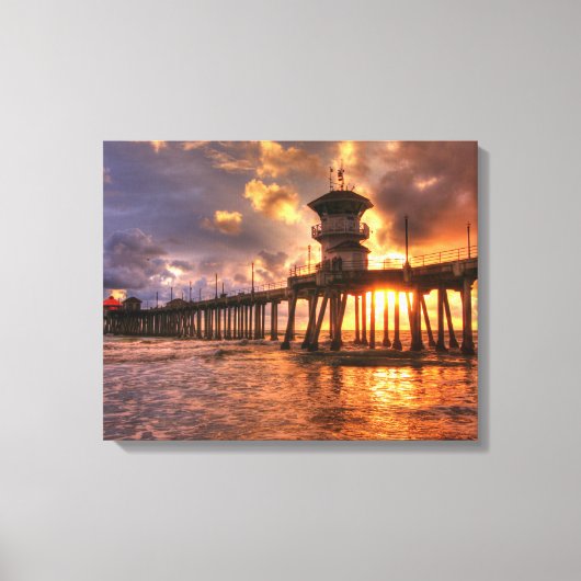 Winterzonsondergang Canvas Afdruk (Voorkant)