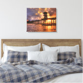 Winterzonsondergang Canvas Afdruk (Insitu (Slaapkamer))