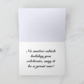 Winterzonsondergang Feestdagen Kaart (Binnen)