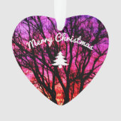 Winterzonsondergang - kerstboom ornament (voorkant)