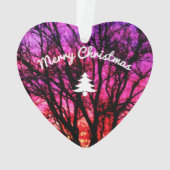 Winterzonsondergang - kerstboom ornament (achterkant)