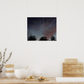 Winterzonsondergang met ster poster (Keuken)