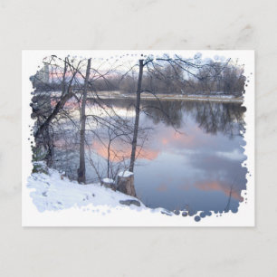 Winterzonsondergang op de Rideau Briefkaart