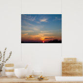 Winterzonsondergang Poster (Keuken)