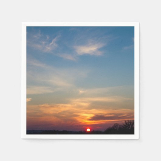 Winterzonsondergang Servet (Voorkant)