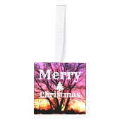 Winterzonsonderste kerstmis kubus ornament (Voorkant)