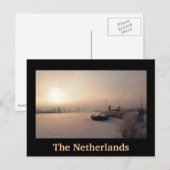 Winterzonsopgang in het Nederlandse zwarte briefka Briefkaart (Voorkant / Achterkant)