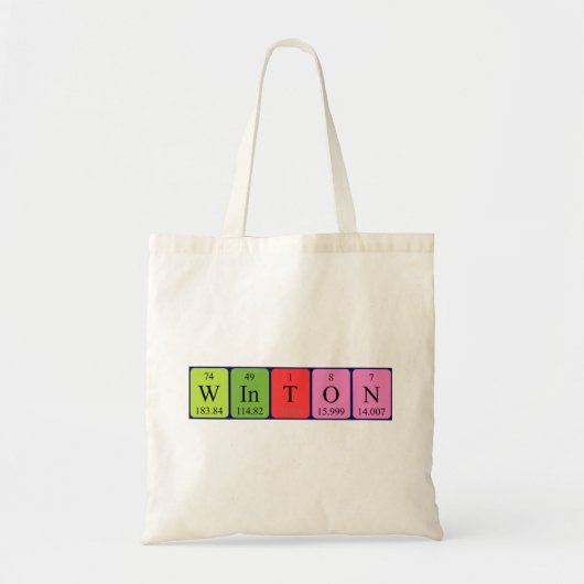 Winton periodieke lijstnaam canvas tas (Voorkant)