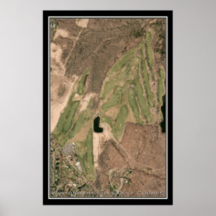 Wintonbury Hills Golf Course CT Satellite Map Poster
