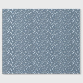Wintry Blue & White Tiny Trees Holiday Pattern Cadeaupapier (Vlak)