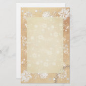 Wintry Snowflakes schrijfpapier Briefpapier (Voorkant / Achterkant)
