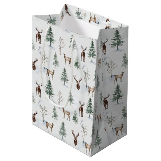 Wintry Wonderland 3 Christmas Holiday Sac cadeau (Devant Angle)