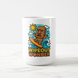 Wipeout Moai Chibi Surf mislukt Koffiemok