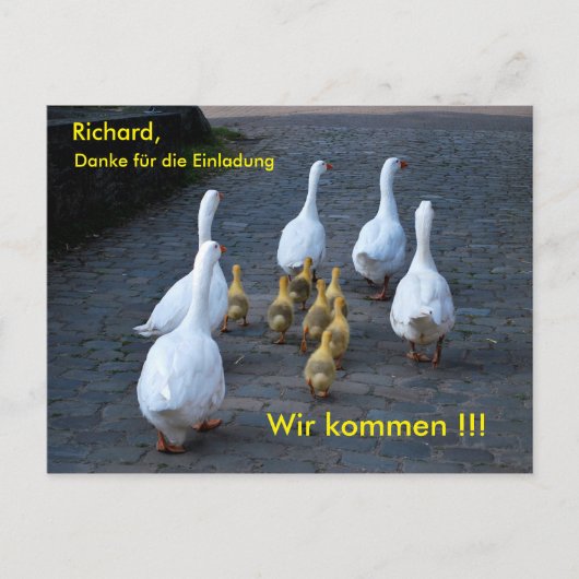 Wir kommen briefkaart (Voorkant)