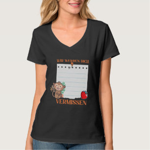 Wir Werden Dich Vermissen Vrienden Afscheid met Si T-shirt