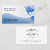 Wire Blue Wereldbol Americas Visitekaartje (Voorkant / Achterkant)