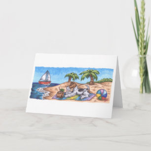 Wire Fox Eindeloos Summer Card met witte envelop Kaart