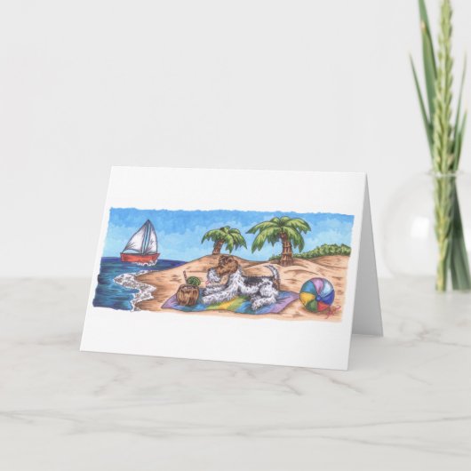Wire Fox Endless Summer Kaart met witte envelop (Voorkant)