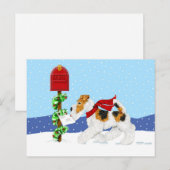 Wire Fox Kerstmail Feestdagenkaart (Voorkant / Achterkant)