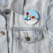 Wire Fox Kerstmail Ronde Button 5,7 Cm (In situ)