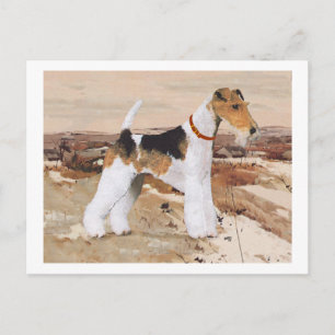 Wire Fox Terrier Autumn Briefkaart