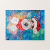 Wire Fox Terrier Breed Dog Kerstmis Legpuzzel (Horizontaal)