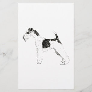 Wire Fox Terrier Briefpapier