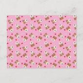 Wire Fox Terrier Dog Heart Glasses roze Briefkaart (Voorkant)