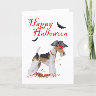 Wire Fox Terrier Halloween Kaart