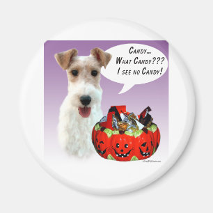 Wire Fox Terrier Halloween Snoep Magneet