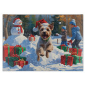 Wire Fox Terrier Hardloopsneeuw met kerst Pet Snijplank (Voorkant)