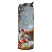 Wire Fox Terrier Hond Kerstfeest Thermosbeker (Gedraaid links)