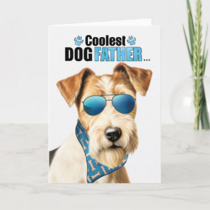 Wire Fox Terrier Hond Koelste Papa Vaderdag Feestdagen Kaart