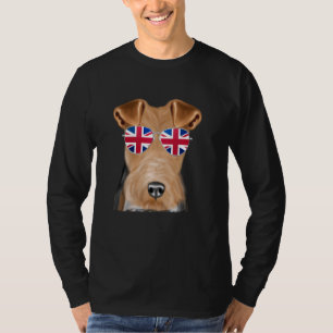 Wire Fox Terrier Hond Verenigd Koninkrijk Zonnebri T-shirt