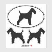 Wire Fox Terrier Hondensilhouetten WFT Sticker Set (Vel)