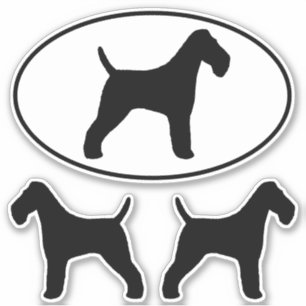 Wire Fox Terrier Hondensilhouetten WFT Sticker Set