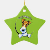 Wire Fox Terrier IAAM Keramisch Ornament (Voorkant)