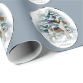 Wire Fox Terrier Kerstmis Cadeaupapier (Rol Hoek)