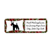 Wire Fox Terrier Kerstmis Etiket (Voorkant)