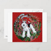 Wire Fox Terrier Kerstmis Feestdagenkaart (Voorkant / Achterkant)