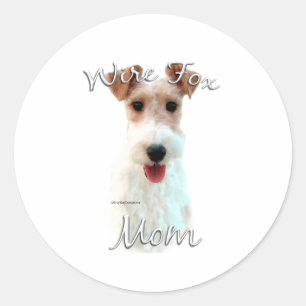 Wire Fox Terrier Ma 2 Ronde Sticker