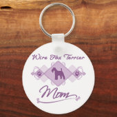 Wire Fox Terrier Mam Sleutelhanger (Voorkant)