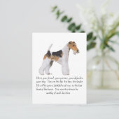 Wire Fox Terrier Memory/Dedication MALE Briefkaart (Staand voorkant)