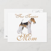 Wire Fox Terrier Moederdag Briefkaart (Voorkant / Achterkant)