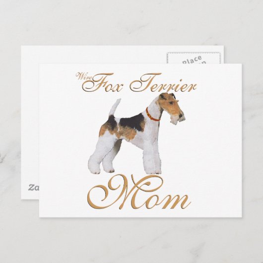 Wire Fox Terrier Moederdag Briefkaart (Voorkant / Achterkant)